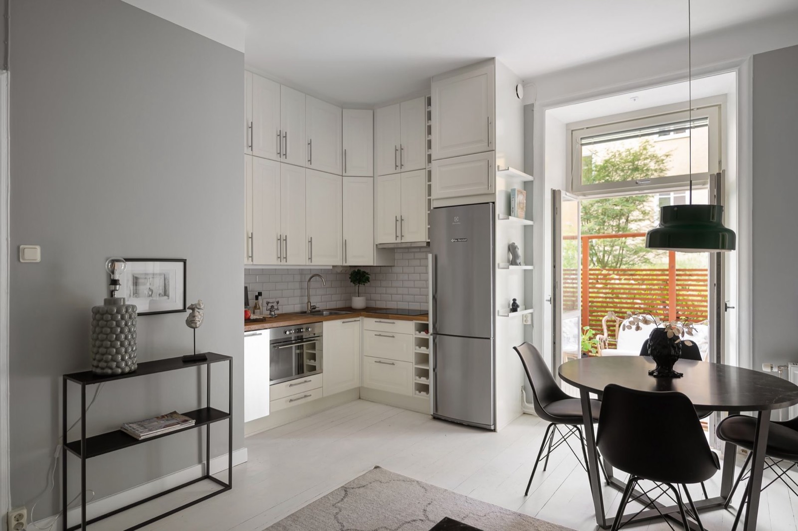 Cuisine rénovée dans un logement mis en location